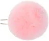 Hugo Kreit Pink Fuzzy Ball Hair Pin In Barbie Pink