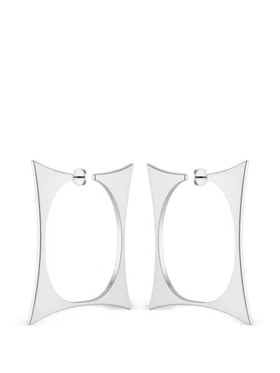 Hugo Kreit Square-shape Hoop Earrings In Metallic