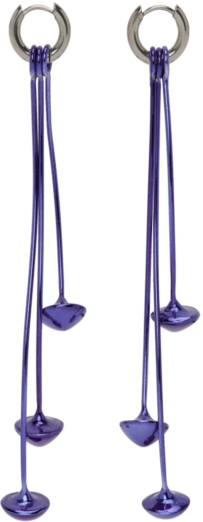 Hugo Kreit Ssense Exclusive Blue Shroom Earrings In Ultramarine