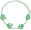 Hugo Kreit Ssense Exclusive Green Mini Coral Twist Necklace In Frog Green