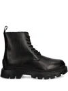 Hugo Boss Leather Boots In Black