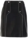 Hugo Boss Black Nappa Leather Skirt In Black