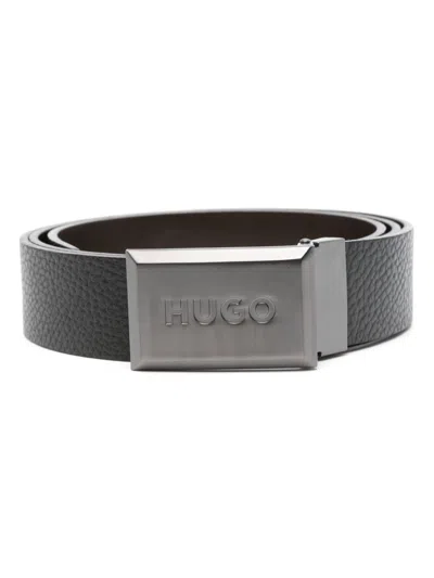 Hugo Boss Logo-buckle Belt In Black