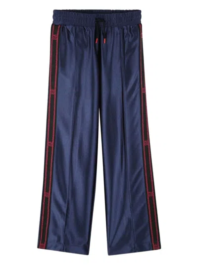 Hugo Boss Kids' Logo-embellished Track Pants In Blue