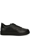 Hugo Boss Logo-embossed Sneakers In Black