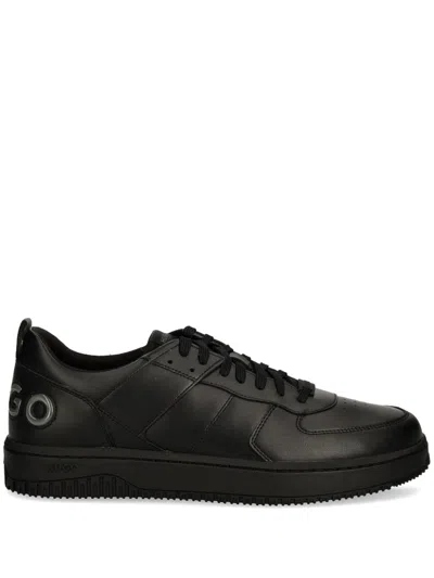 Hugo Boss Logo-embossed Sneakers In Black