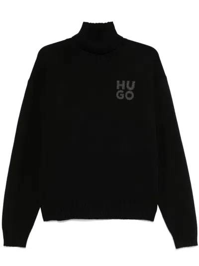 HUGO BOSS LOGO-INTARSIA SWEATER