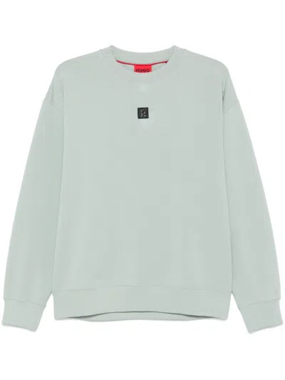 Hugo Logo-lettering Sweatshirt In Green