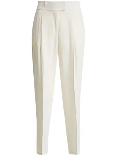 Hugo Boss Logo-lettering Trousers In White