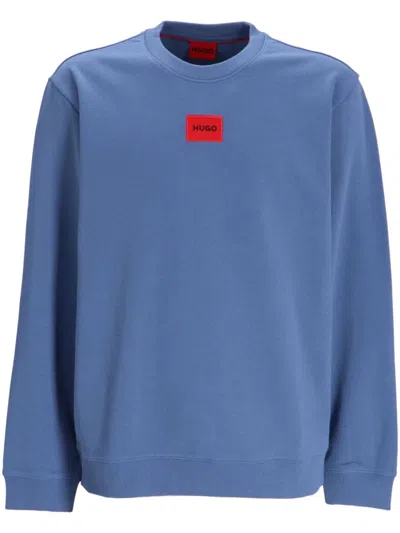 HUGO BOSS LOGO-PATCH COTTON SWEATSHIRT