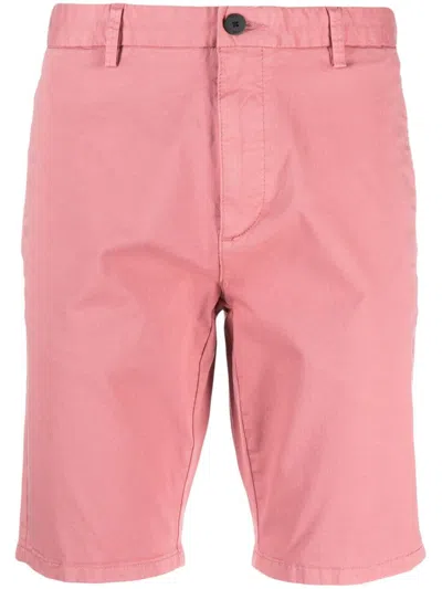 Hugo Boss Logo-patch Detail Shorts In Rosa