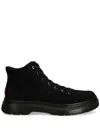 Hugo Boss Black Stacked Logo Boots In Black