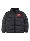 Hugo Boss Logo-patch Puffer Jacket In Black