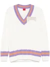 Hugo Boss Logo-patch Sweater In 102 White