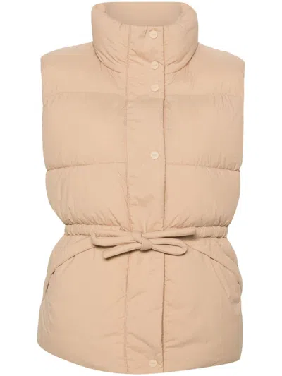 Hugo Boss Logo-plaque Gilet In Neutrals