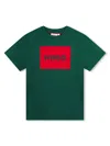 Hugo Boss Logo-print Cotton T-shirt In Green