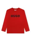 Hugo Boss Logo-print Cotton T-shirt In Red