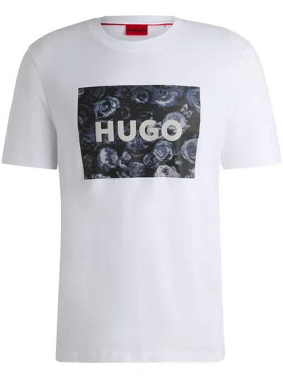HUGO BOSS LOGO-PRINT COTTON T-SHIRT
