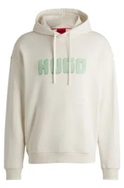 Hugo Logo-print Hoodie In French-terry Cotton In Multi
