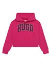 Hugo Boss Logo-print Hoodie In Pink