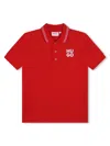 Hugo Boss Logo-print Polo Shirt In Red