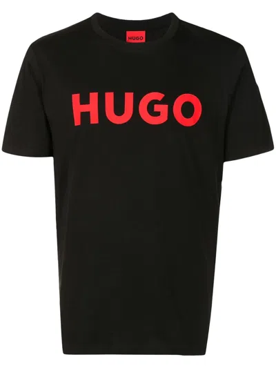 Hugo Boss Logo-print Short-sleeve T-shirt In Black