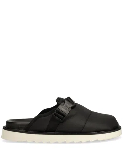 Hugo Boss Logo-print Slipper In Black