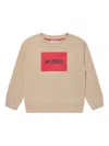 Hugo Boss Logo-print Sweatshirt In Neutrals