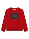 Hugo Boss Logo-print Sweatshirt In Red