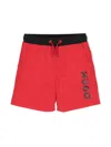 Hugo Boss Hugo Teen Boys Red Swim Shorts In Red