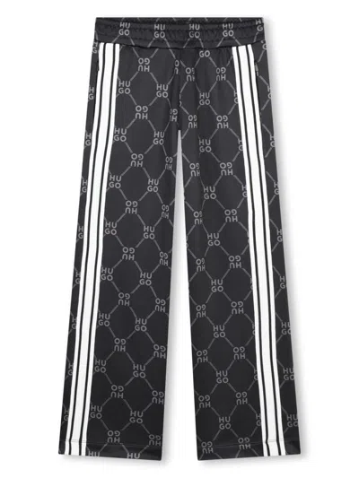 Hugo Boss Kids' Logo-print Track Pants In Black