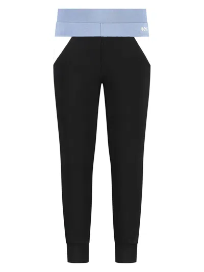 Hugo Boss Kids' Logo-print Track Pants In Black