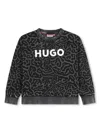 Hugo Boss Logo-print Zip-up Sweatshirt In Black