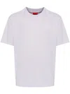 Hugo Boss Relaxed-fit T-shirt In Cotton With Logo Print In Purple