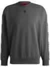 Hugo Boss Hugo X Rb Cotton-terry Sweatshirt With Branded Tape In Grey