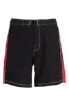Hugo Boss Logo-tape Swim Shorts In Black