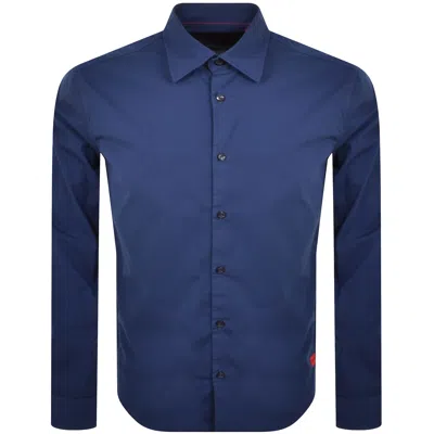 Hugo Boss Hugo Long Sleeved Ermo Shirt Blue