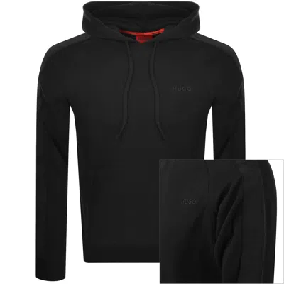 Hugo Lounge Tonal Hoodie Black