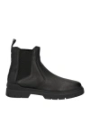 Hugo Boss Black Grained Leather Chelsea Boots In Black