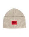 Hugo Boss Hugo Man Hat Beige Size Onesize Recycled Wool, Wool, Recycled Polyamide In Beige