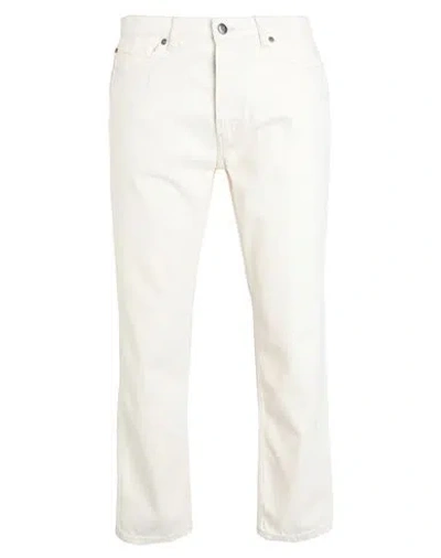 Hugo Man Jeans Cream Size 35w-32l Cotton, Recycled Cotton In White