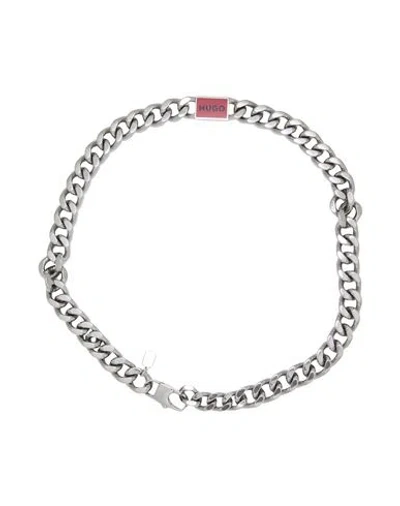 Hugo Boss Hugo Man Necklace Silver Size - Steel