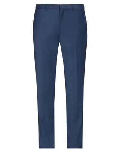 Hugo Boss Hugo Man Pants Blue Size 38 Virgin Wool, Polyester, Elastane