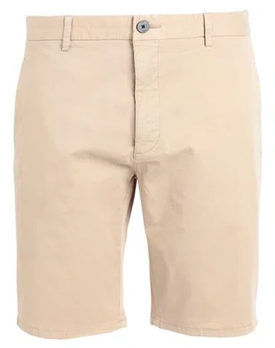 Hugo Boss Hugo Man Shorts & Bermuda Shorts Sand Size 35 Cotton, Elastane In Beige