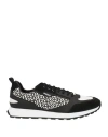 Hugo Boss Hugo Man Sneakers Black Size 12 Leather, Textile Fibers