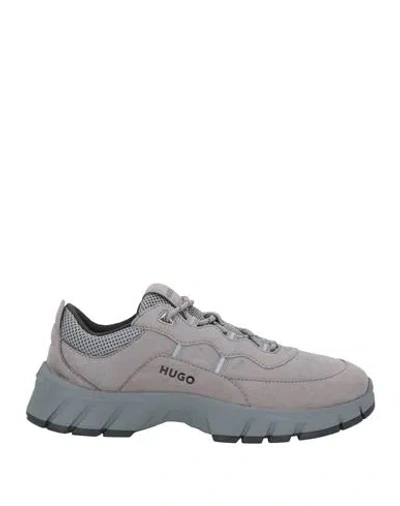 Hugo Man Sneakers Grey Size 9 Textile Fibers