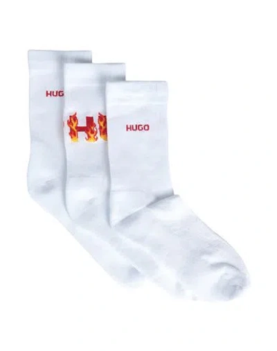 Hugo Man Socks & Hosiery White Size 10-13 Cotton, Polyamide, Elastane