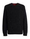 Hugo Man Sweater Black Size Xl Polyacrylic, Recycled Cotton, Polyester