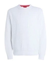 Hugo Man Sweater White Size Xl Polyacrylic, Recycled Cotton, Polyester