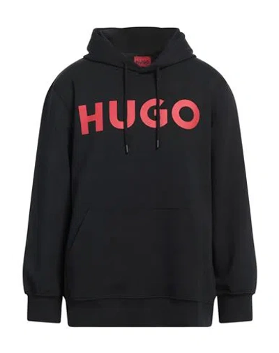 Hugo Man Sweatshirt Black Size Xxl Cotton, Polyester